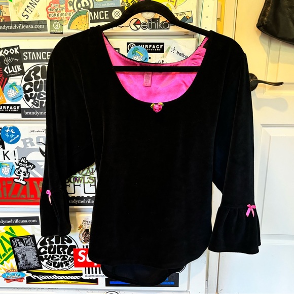 Betsey Johnson Intimates Velvet Top - Picture 3 of 7